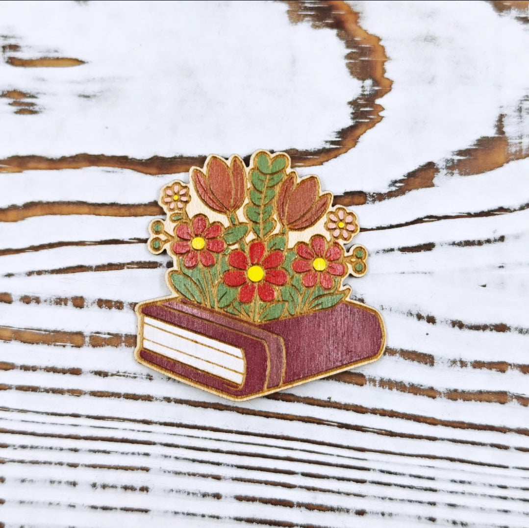 Libro con flores sticker