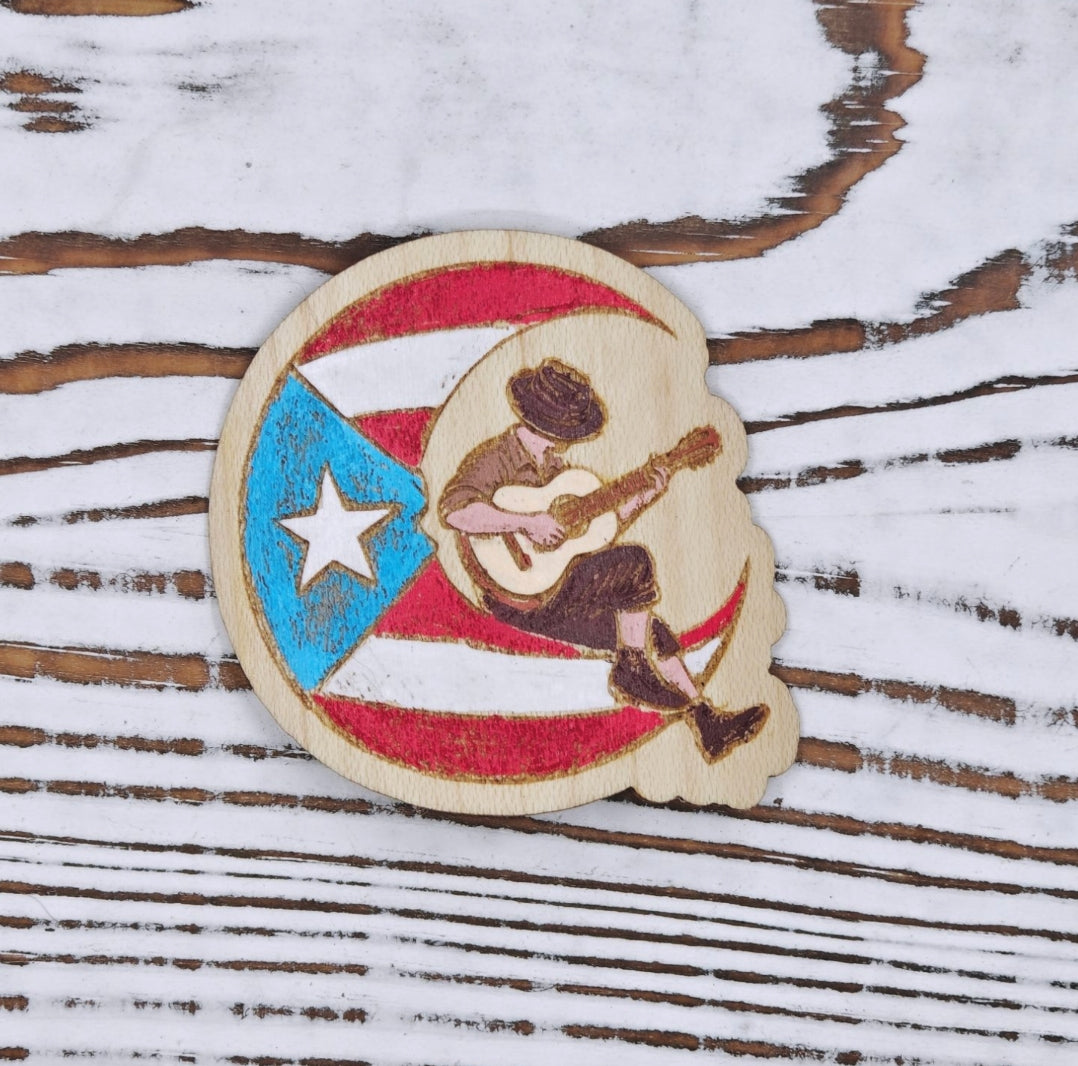 Jíbaro en la luna sticker