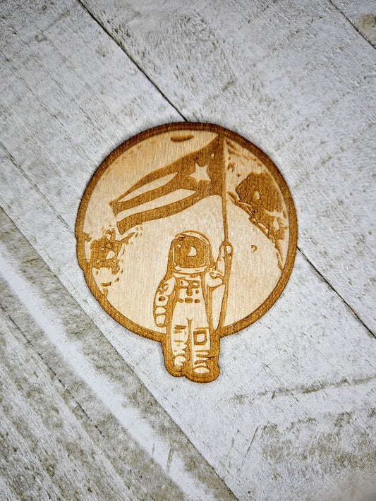 Boricua en la luna sticker