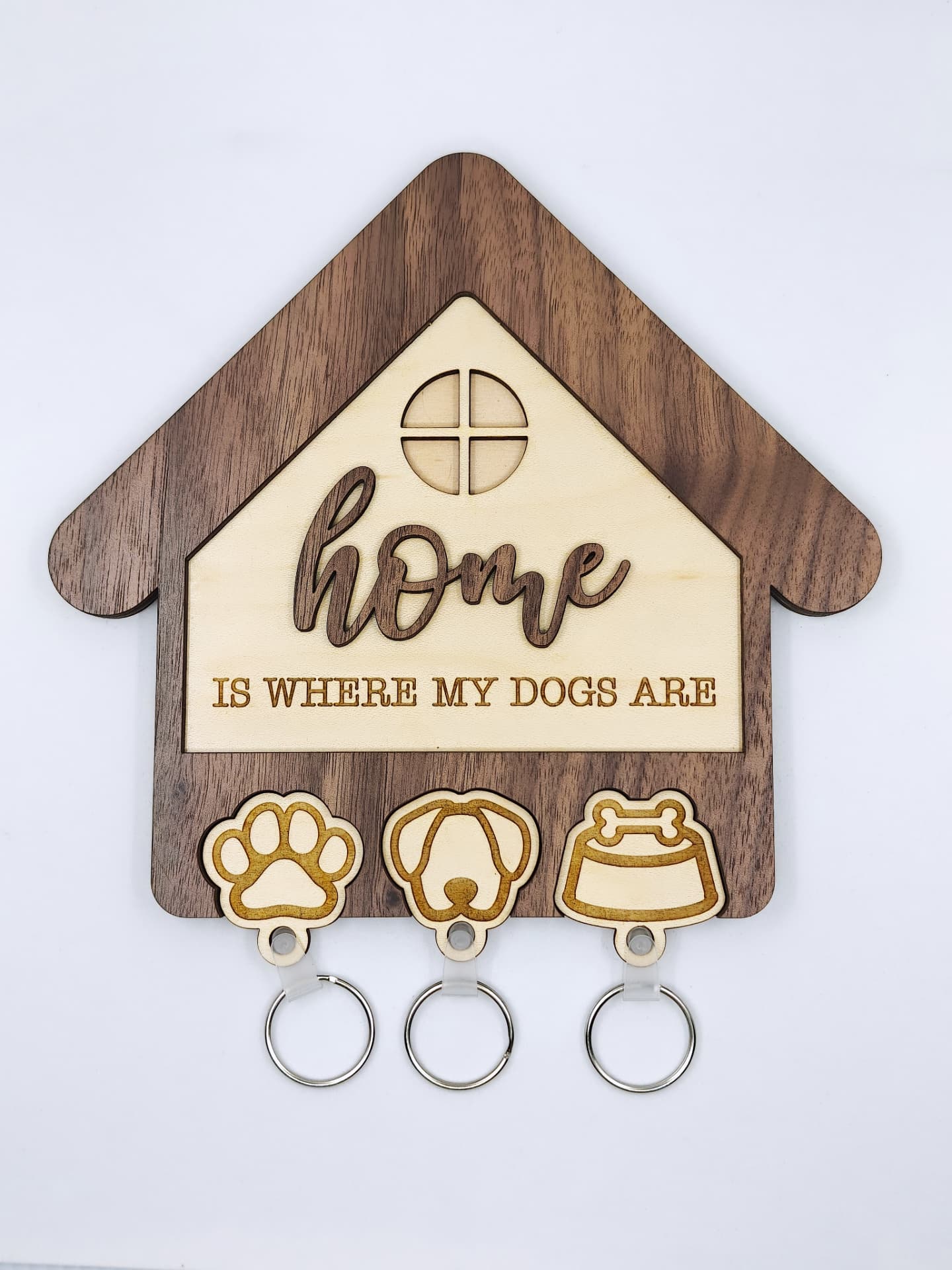 Porta llaveros " Home is where my dogs are"