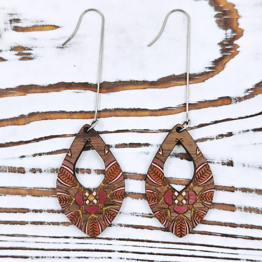 Vine Leaves Mandala Earrings