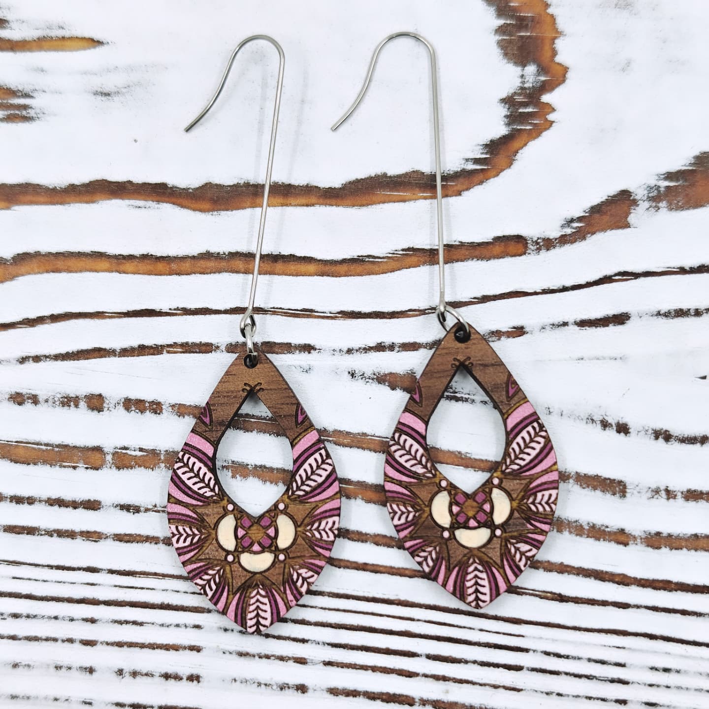 Vine Leaves Mandala Earrings