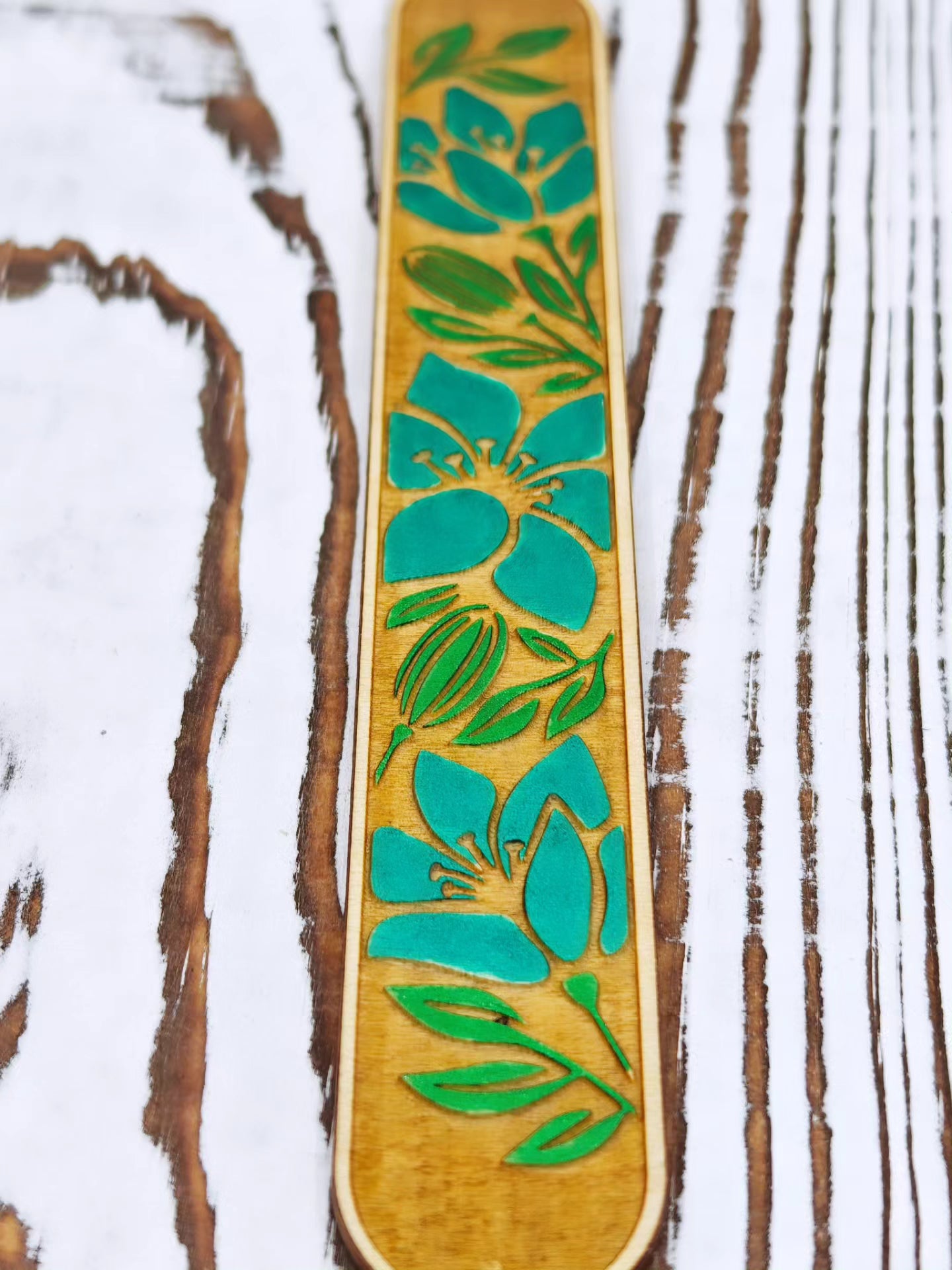 Bookmarks florales en madera