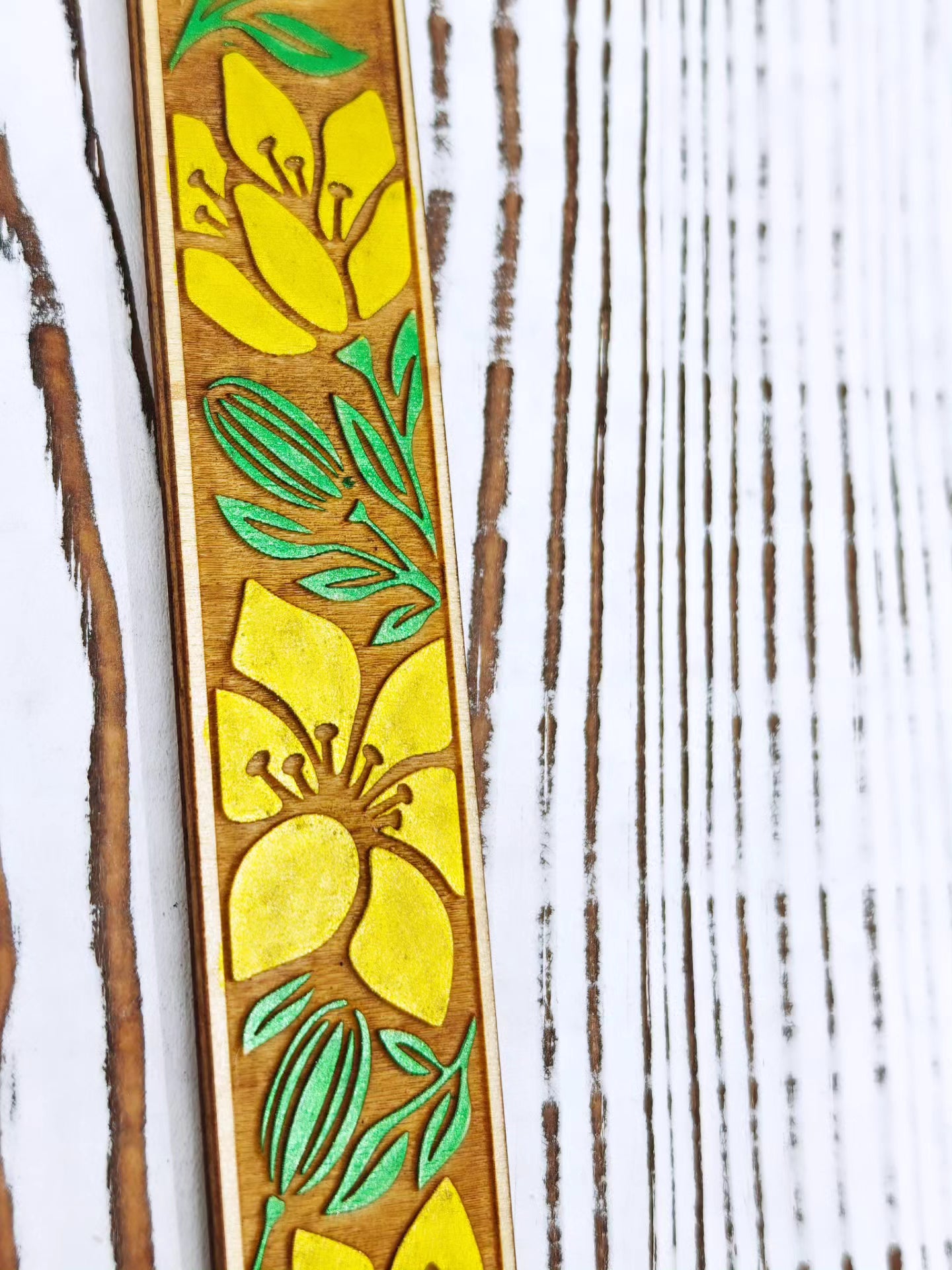 Bookmarks florales en madera