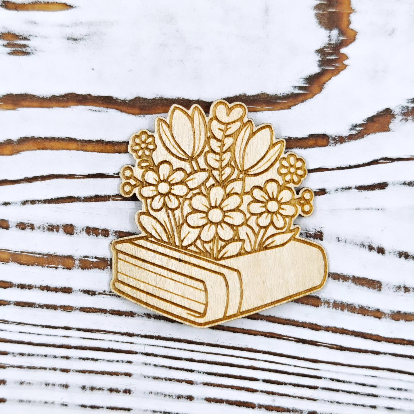 Libro con flores sticker