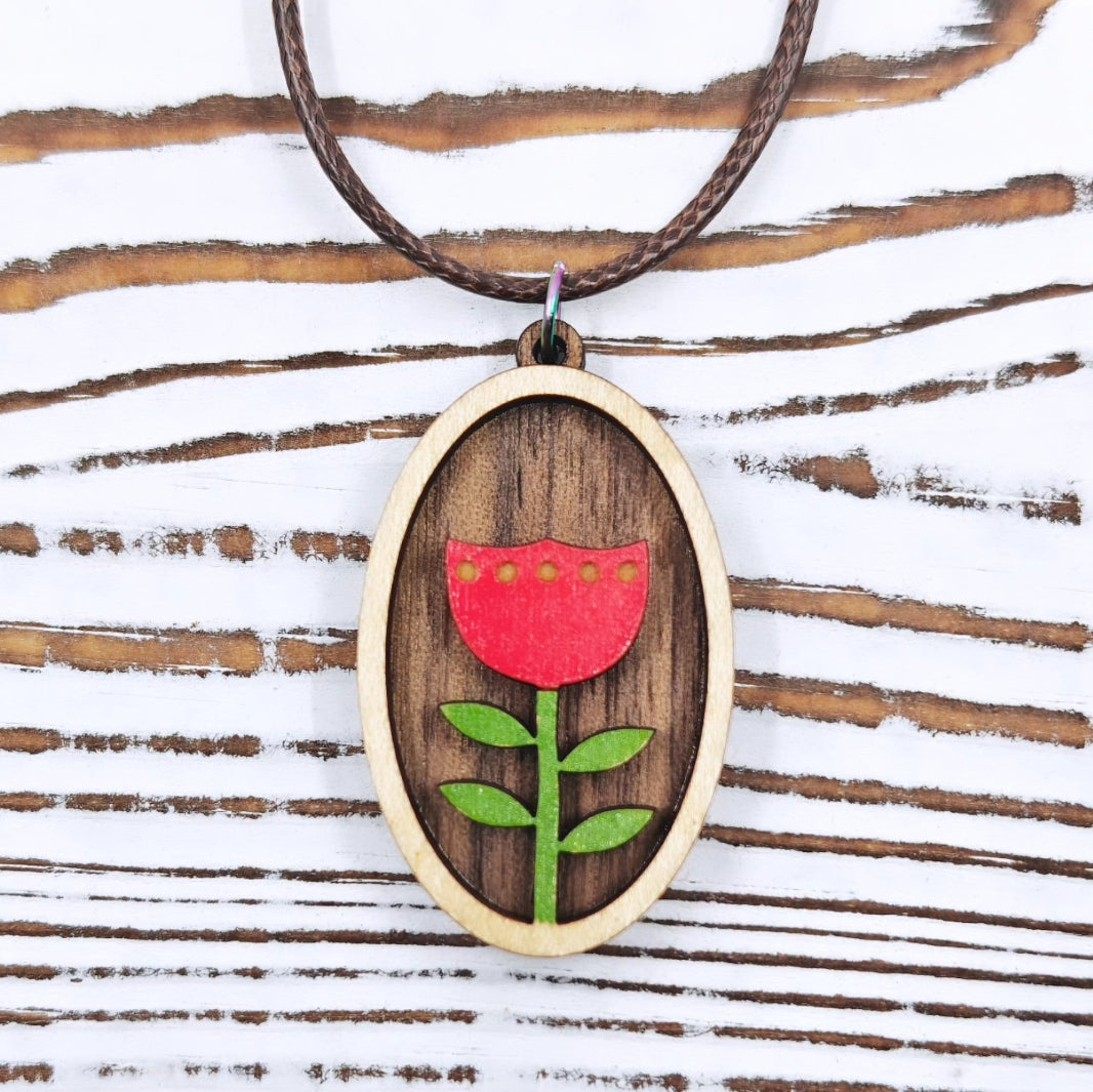 Collar Tulipán Rojo