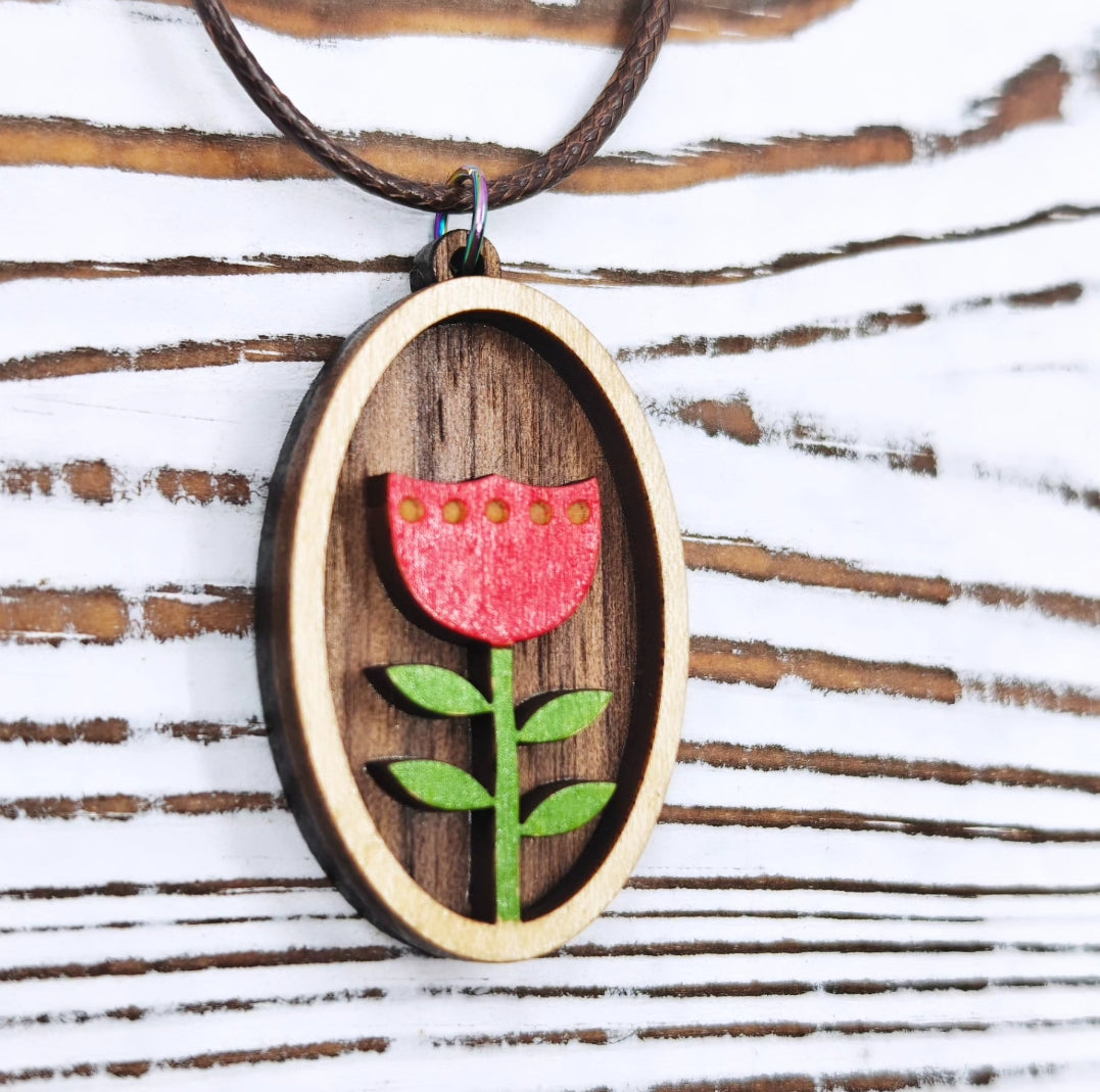 Collar Tulipán Rojo