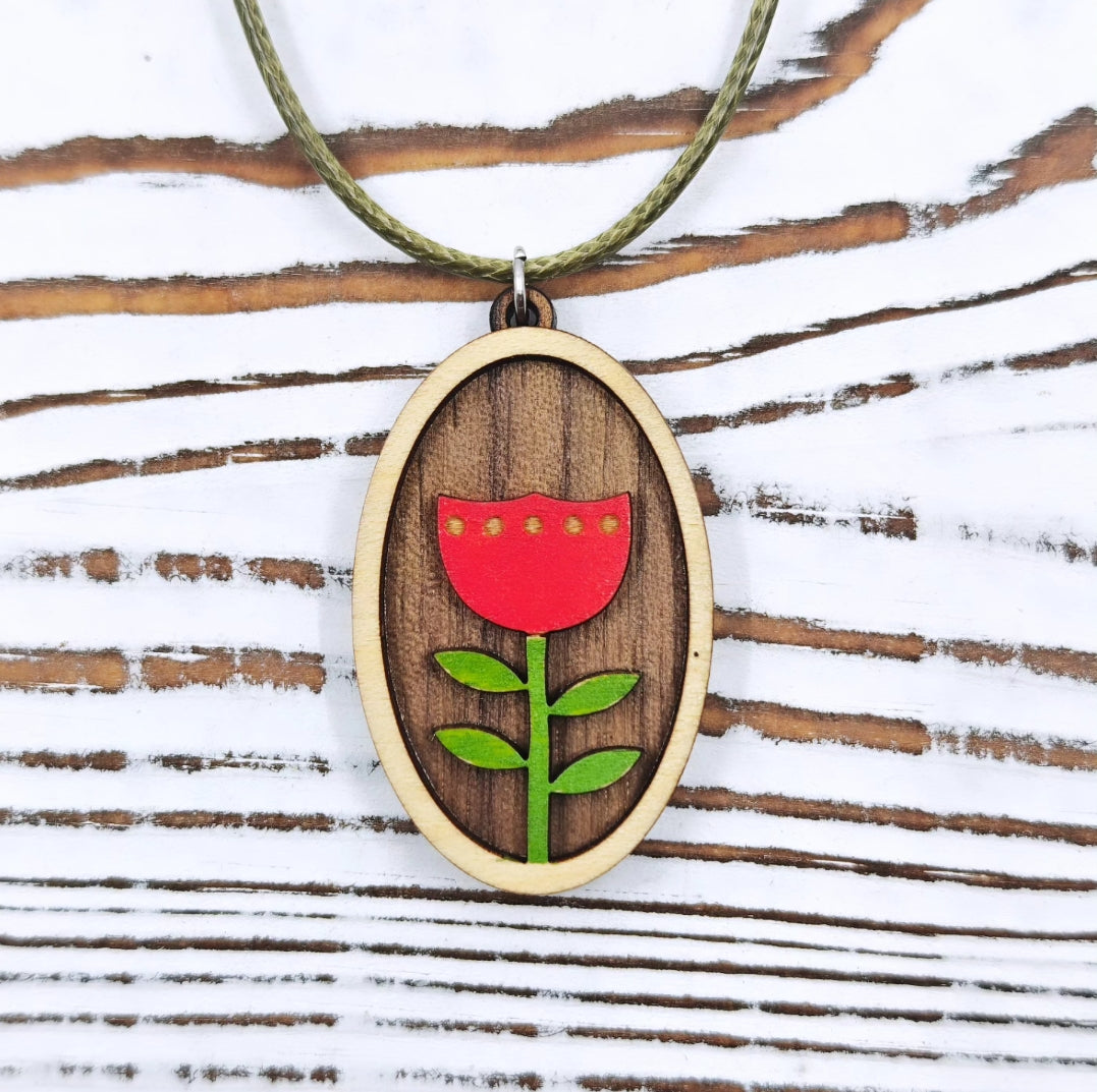 Collar Tulipán Rojo