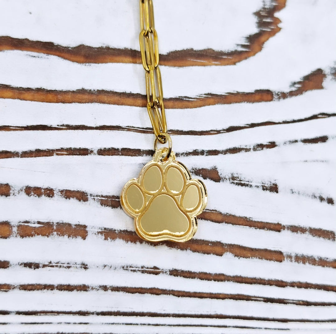 Collar Huellita Dorada