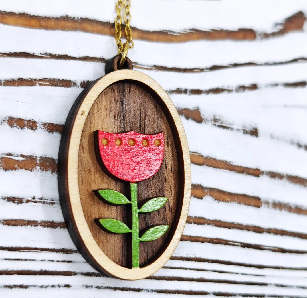 Collar Tulipán Rojo