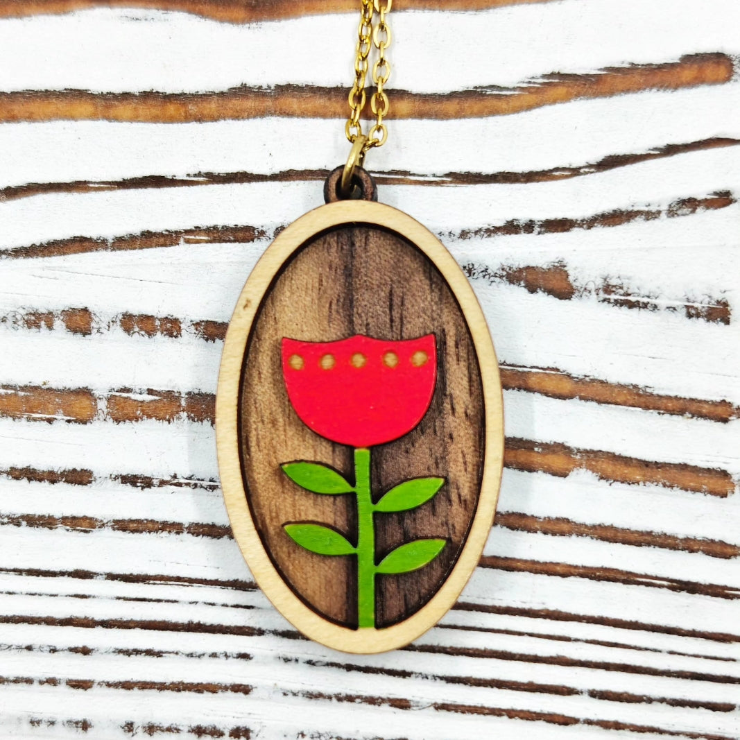 Collar Tulipán Rojo