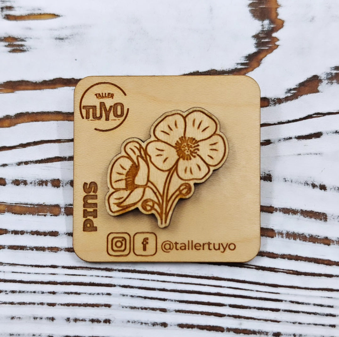 Pin de flores silvestres