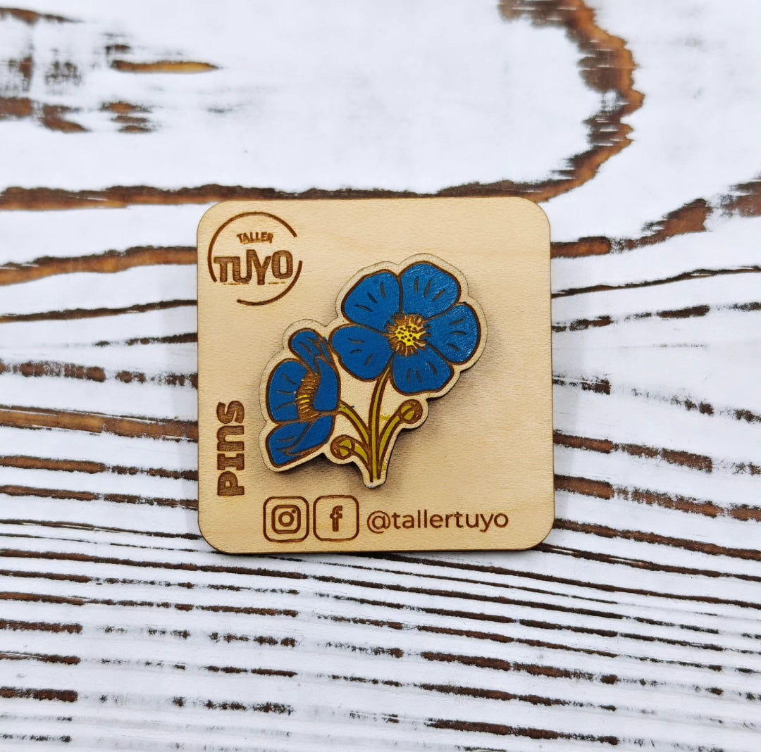 Pin de flores silvestres