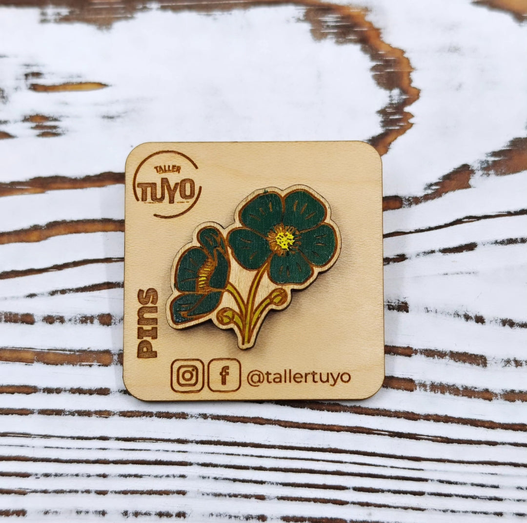 Pin de flores silvestres