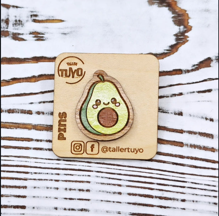 Pin Aguacate Kawaii