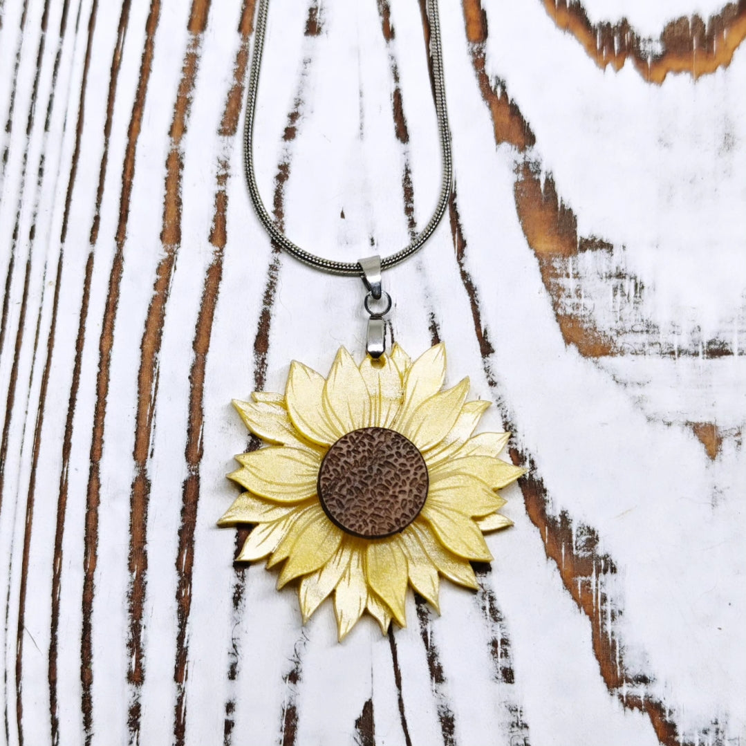 Collar Girasol Acrílico
