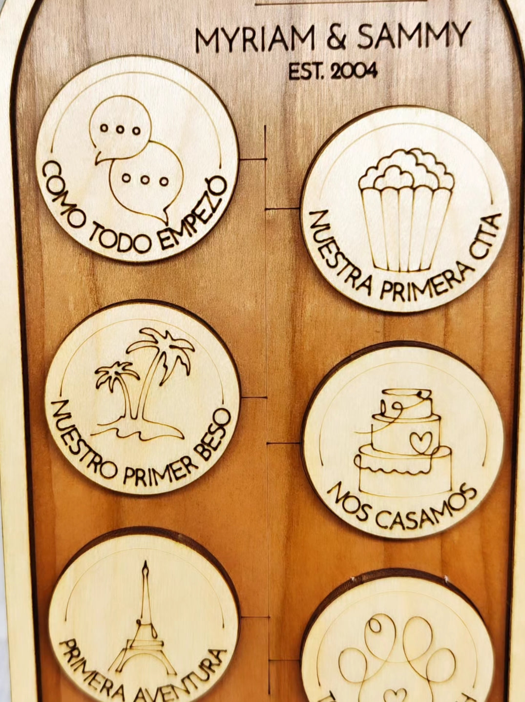 Nuestra Historia - Cuadro Personalizado en Madera