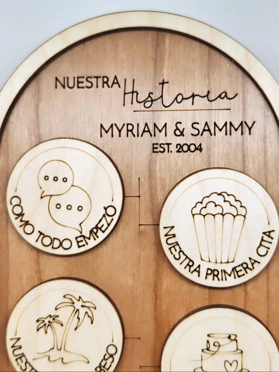 Nuestra Historia - Cuadro Personalizado en Madera