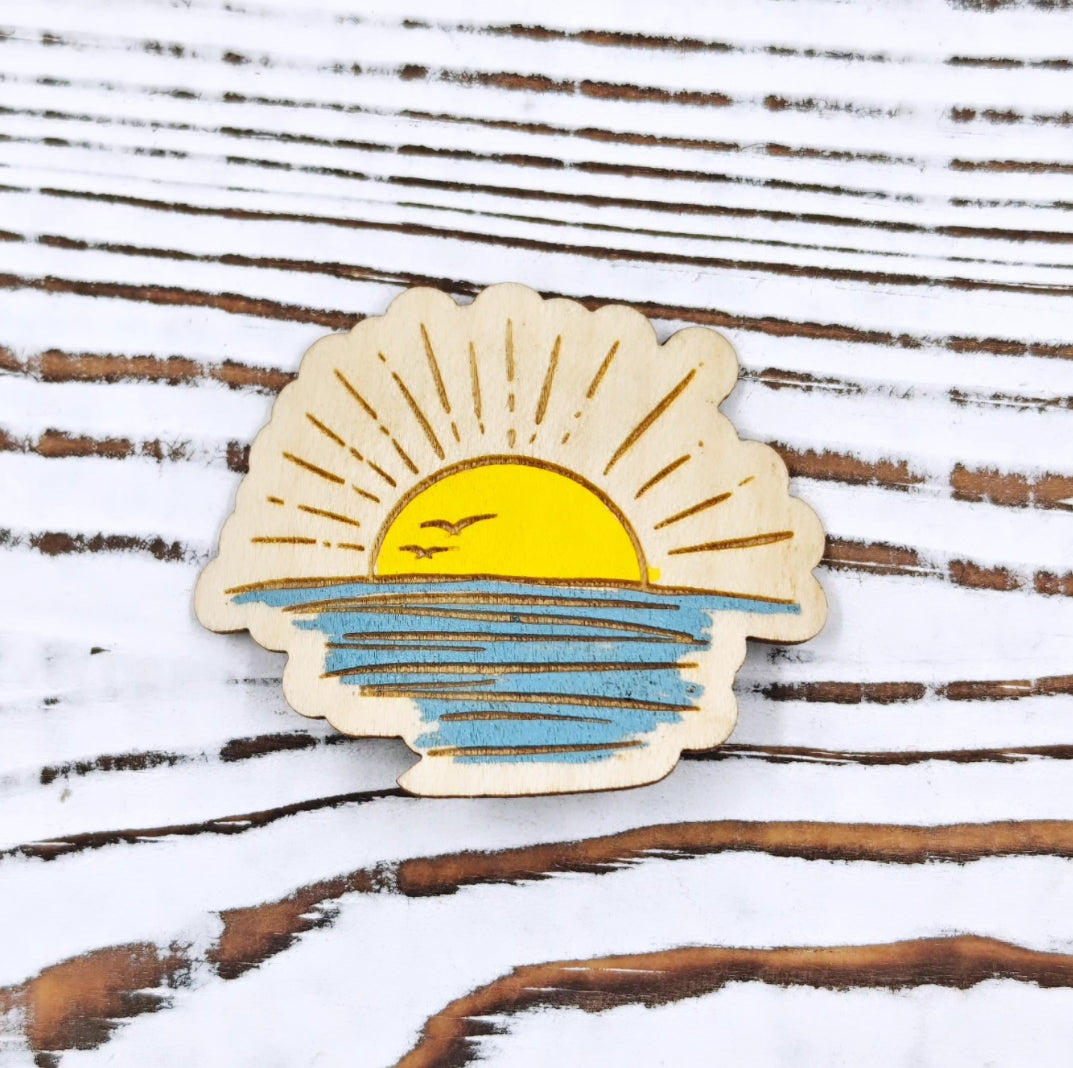 Sticker de atardecer en el mar