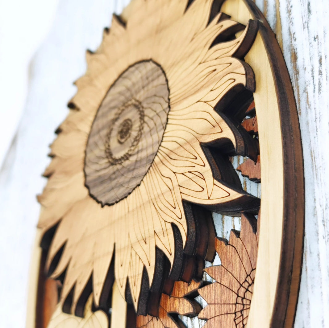 Cuadro Ovalado de Girasol