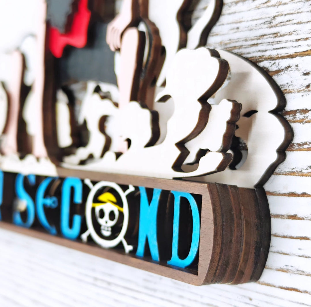 Cuadro Gear Second en madera