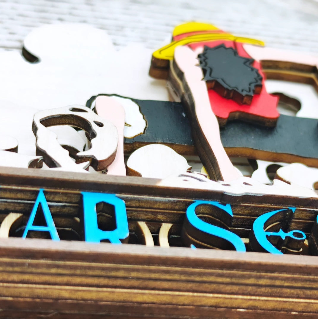 Cuadro Gear Second en madera