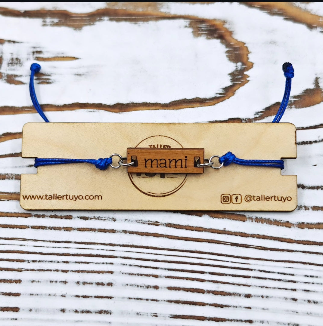 Pulsera minimalista en madera - Colección madres