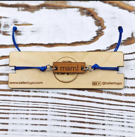 Pulsera minimalista en madera - Colección madres