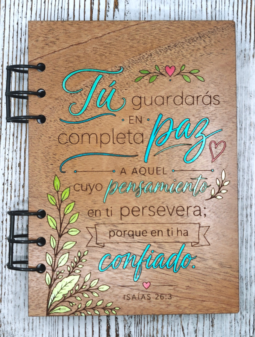 Libreta en Madera A5 | Rellenable | Isaías