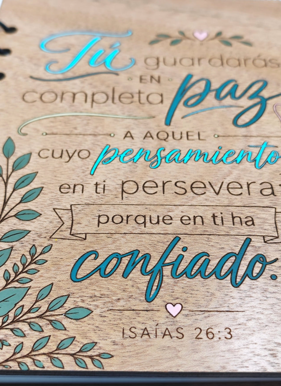 Libreta en Madera A5 | Rellenable | Isaías