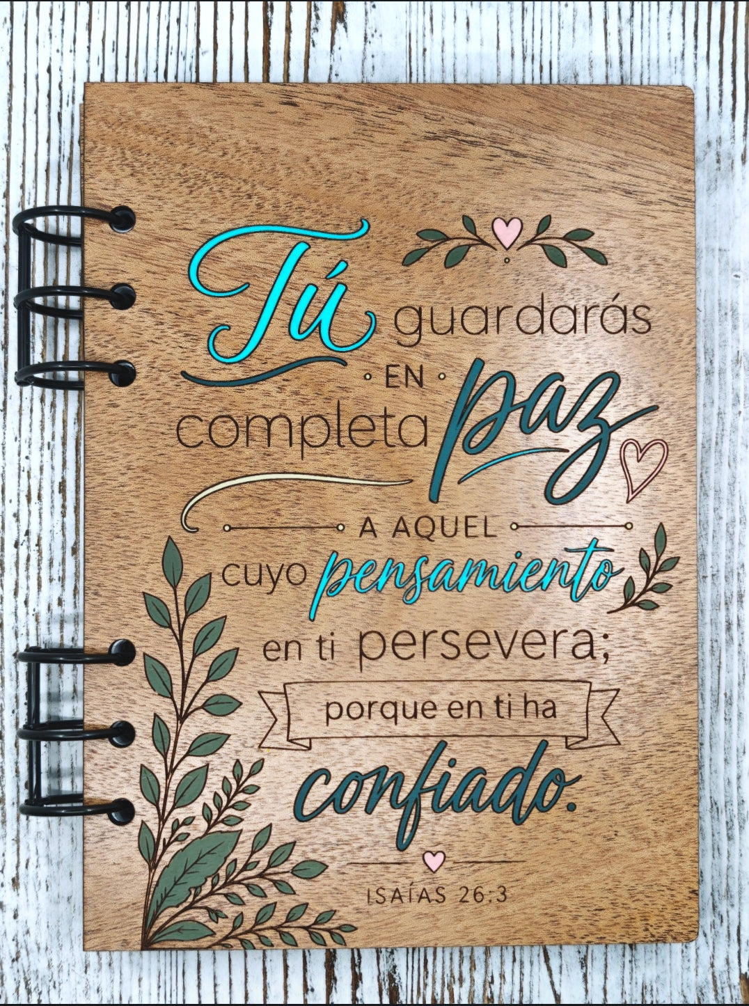 Libreta en Madera A5 | Rellenable | Isaías
