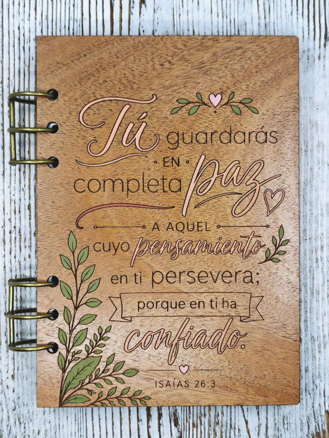 Libreta en Madera A5 | Rellenable | Isaías