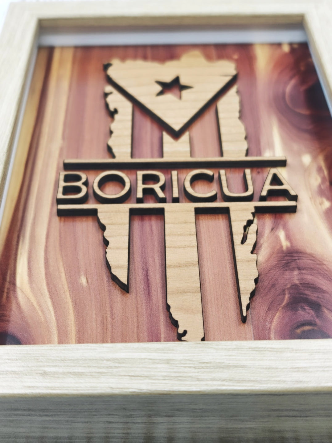 Cuadro Bandera Boricua 5x7