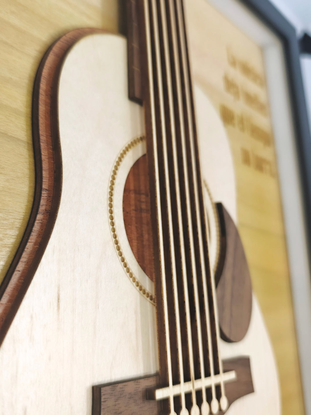 Cuadro Decorativo de Guitarra – 8" x 10"