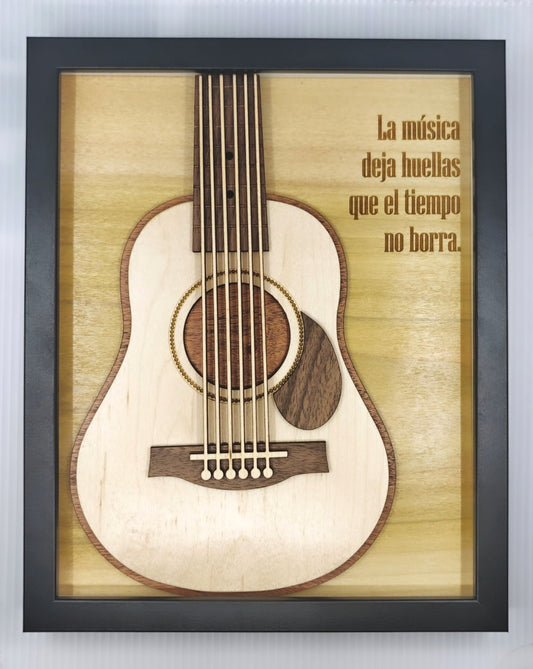 Cuadro Decorativo de Guitarra – 8" x 10"