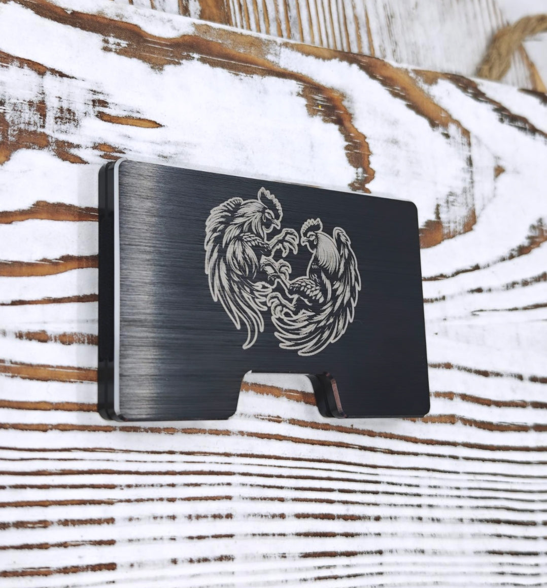 Wallet Metálica Gallos de Pelea RFID Blocking - TuYo