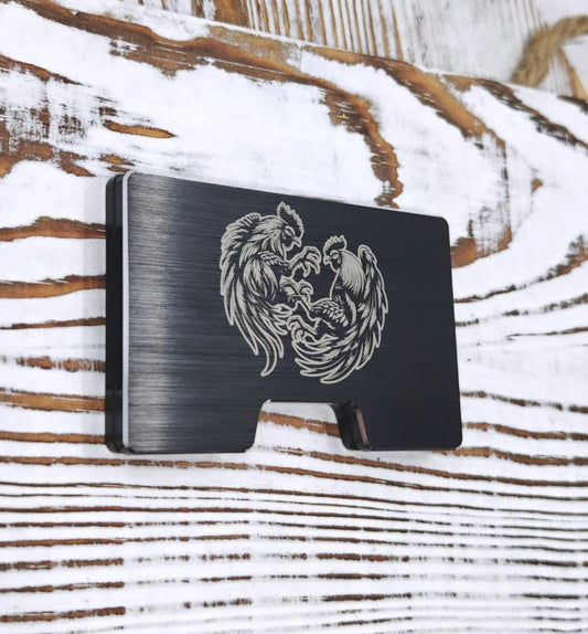 Wallet Metálica Gallos de Pelea RFID Blocking - TuYo